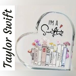 Heart-Shaped Taylor Swift Acrylic Decor